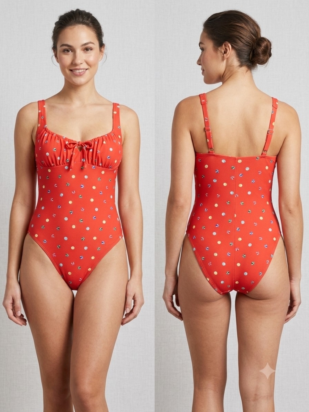 Red Women’s One-Piece Swimsuit - S